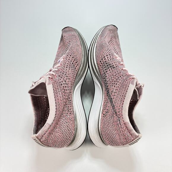 Nike Flyknit Racer Pink Gray Lightweight Running Shoe 526628-604 Men's Size 9.5 - Picture 7 of 11